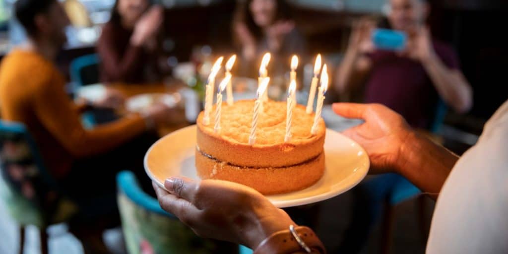 Foto de bolo de aniversário.